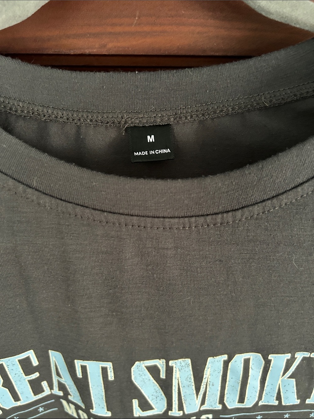 Old Navy Malibu Beach Graphic Tee - Blue & Grey Smoky Mountains Tee - Picture 5 of 7
